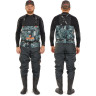 Полукомбинезон забродный NORFIN PILOT CAMO BOOTFOOT р.44-L-S с сапогами резина 83400-44-L-S